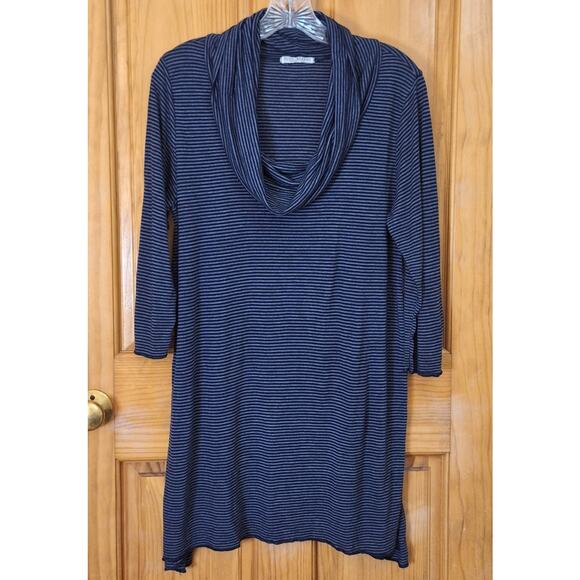 Russ Berens Tops - Russ Berens Shirt Women's Medium Malibu, USA Cowl Neck Striped Tunic Lightweight
